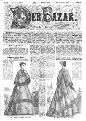 Der Bazar Donnerstag 15. Oktober 1868