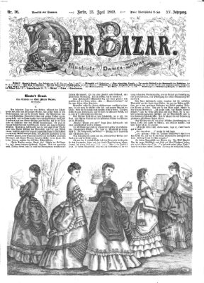 Der Bazar Freitag 23. April 1869