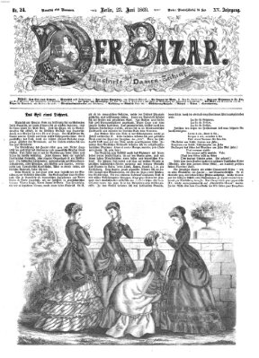 Der Bazar Mittwoch 23. Juni 1869