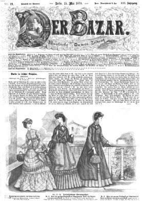 Der Bazar Sonntag 15. Mai 1870