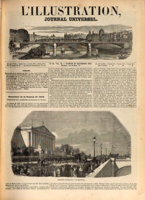 L' illustration Samstag 30. Dezember 1843