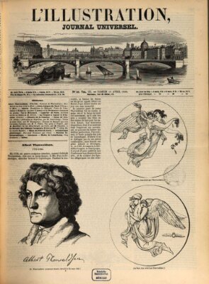 L' illustration Samstag 13. April 1844