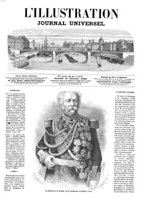 L' illustration Samstag 31. Juli 1869