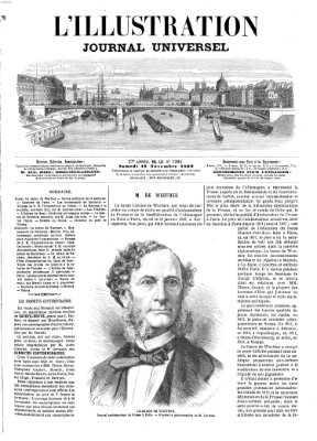 L' illustration Samstag 13. November 1869