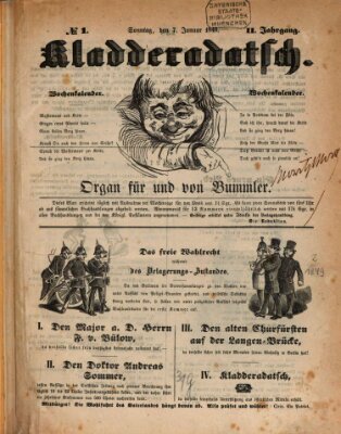 Kladderadatsch Sonntag 7. Januar 1849