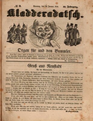 Kladderadatsch Sonntag 21. Januar 1849