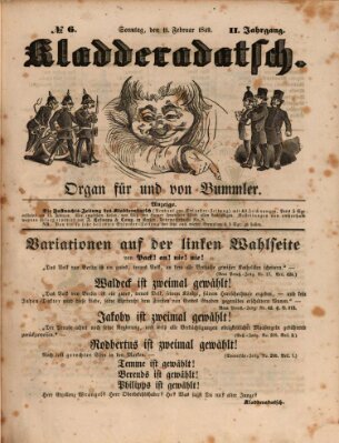 Kladderadatsch Sonntag 11. Februar 1849