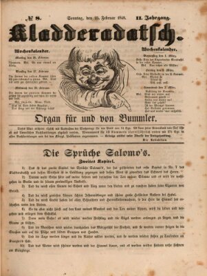 Kladderadatsch Sonntag 25. Februar 1849