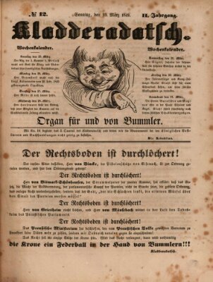 Kladderadatsch Sonntag 25. März 1849