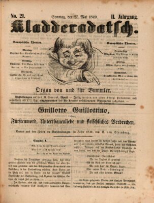 Kladderadatsch Sonntag 27. Mai 1849