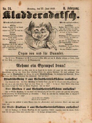 Kladderadatsch Sonntag 17. Juni 1849