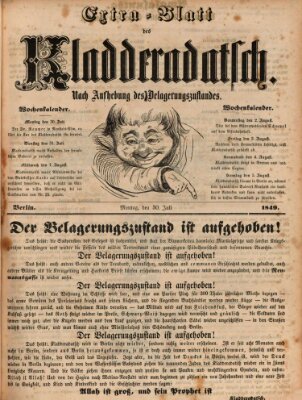 Kladderadatsch Montag 30. Juli 1849