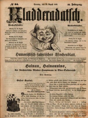 Kladderadatsch Sonntag 19. August 1849