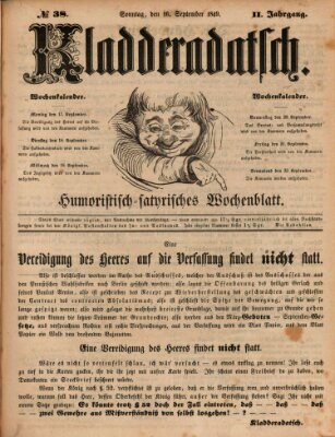Kladderadatsch Sonntag 16. September 1849