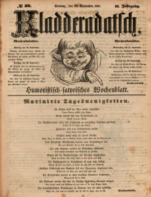 Kladderadatsch Sonntag 23. September 1849