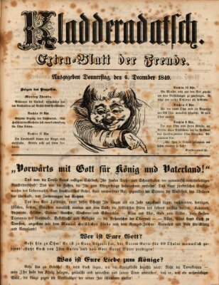 Kladderadatsch Donnerstag 6. Dezember 1849