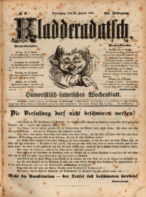 Kladderadatsch Donnerstag 10. Januar 1850