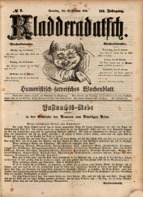 Kladderadatsch Sonntag 17. Februar 1850