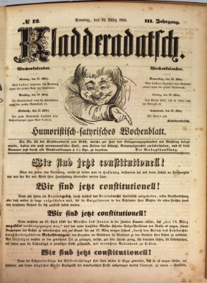 Kladderadatsch Sonntag 24. März 1850