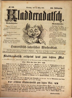 Kladderadatsch Sonntag 31. März 1850