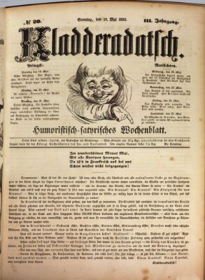 Kladderadatsch Sonntag 19. Mai 1850