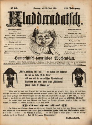 Kladderadatsch Sonntag 30. Juni 1850