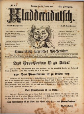 Kladderadatsch Sonntag 13. Oktober 1850