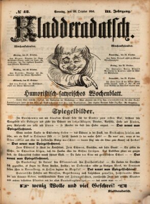 Kladderadatsch Sonntag 20. Oktober 1850