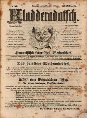 Kladderadatsch Sonntag 15. Dezember 1850