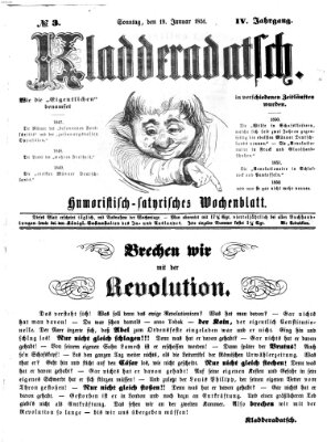 Kladderadatsch Sonntag 19. Januar 1851