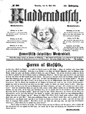 Kladderadatsch Sonntag 18. Mai 1851