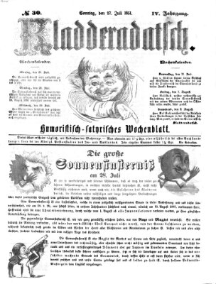 Kladderadatsch Sonntag 27. Juli 1851