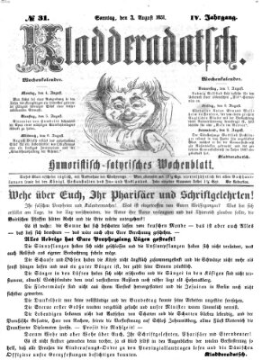 Kladderadatsch Sonntag 3. August 1851