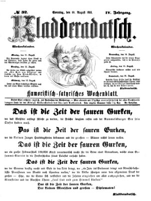 Kladderadatsch Sonntag 10. August 1851