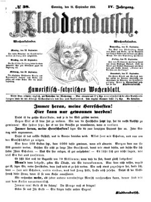 Kladderadatsch Sonntag 21. September 1851