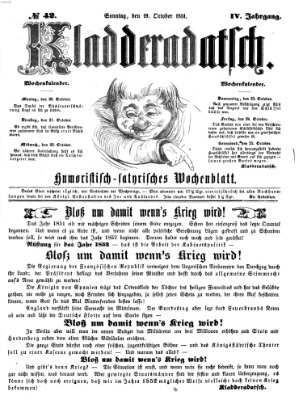 Kladderadatsch Sonntag 19. Oktober 1851