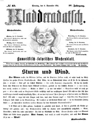 Kladderadatsch Sonntag 9. November 1851