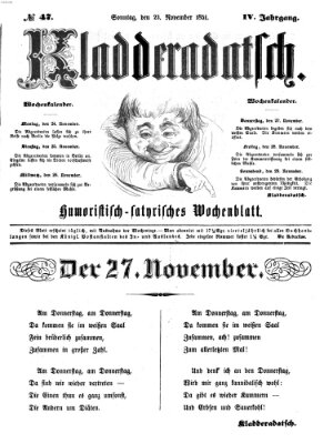 Kladderadatsch Sonntag 23. November 1851