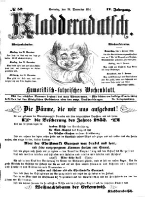 Kladderadatsch Sonntag 28. Dezember 1851