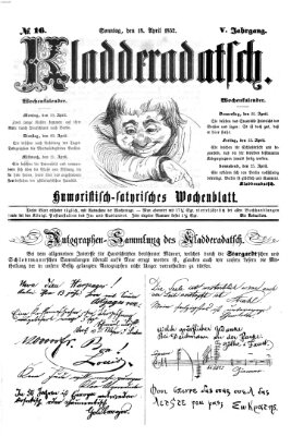 Kladderadatsch Sonntag 18. April 1852