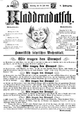 Kladderadatsch Sonntag 25. Juli 1852