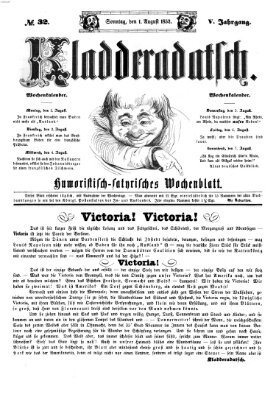 Kladderadatsch Sonntag 1. August 1852