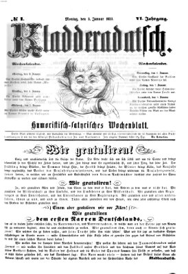 Kladderadatsch Montag 3. Januar 1853