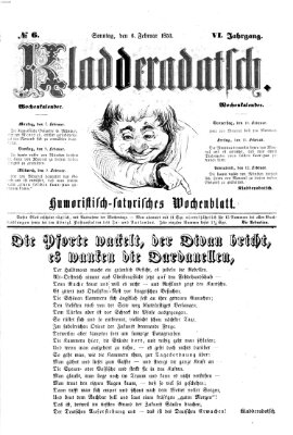 Kladderadatsch Sonntag 6. Februar 1853