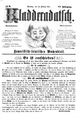 Kladderadatsch Sonntag 20. Februar 1853