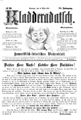 Kladderadatsch Sonntag 6. März 1853