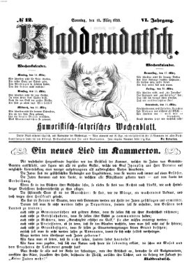 Kladderadatsch Sonntag 13. März 1853