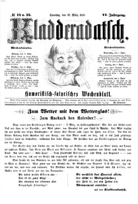 Kladderadatsch Sonntag 27. März 1853