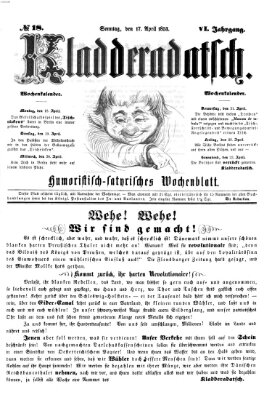 Kladderadatsch Sonntag 17. April 1853