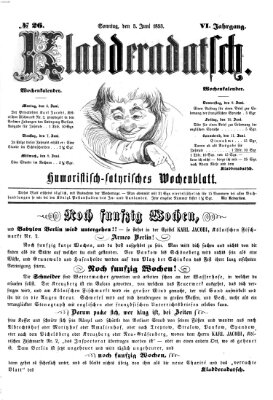 Kladderadatsch Sonntag 5. Juni 1853